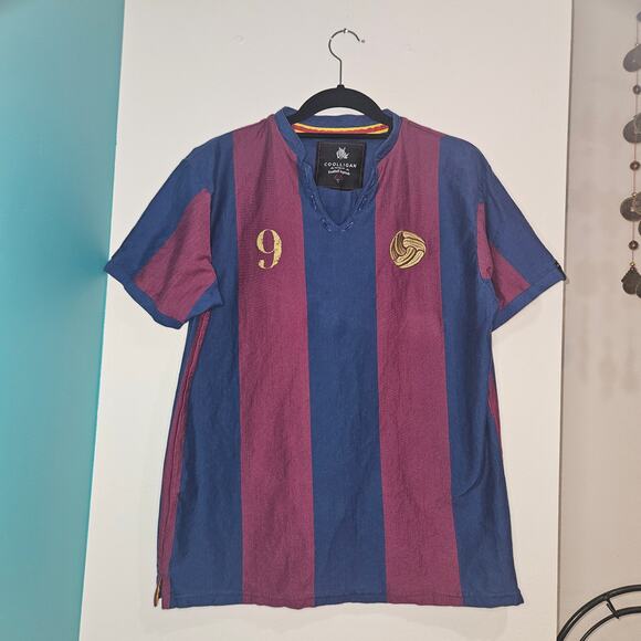 Coolligan Other - Coolligan “Blaugrana” Retro Football Shirt – Barcelona Tribute – Size L